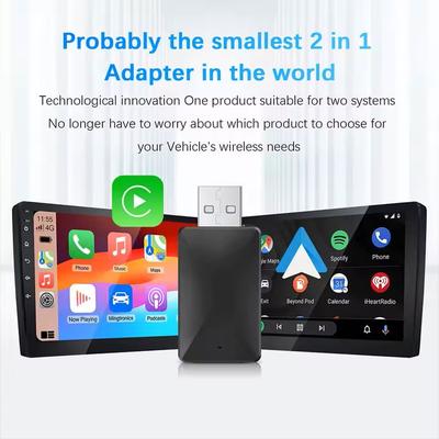2 in 1 Wired To Wireless CarPlay And Android Auto Adapter With USB Plug 2 in 1 Wired To Wireless CarPlay And Android Auto Adapter With USB Plug