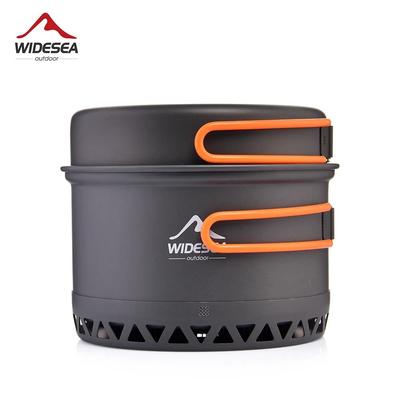 Outdoor Camping Cookware Set With Heat Resistant Pot And Kettle For Travel Cooking And Backpacking 2.3 L Pot