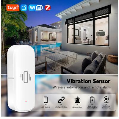 WiFi Tuya Smart Life Vibration Sensor, Motion Shock Alarm With App Control Security Monitor For Home And Door Window zigbee Version