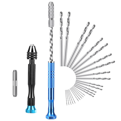 Pin Vise Hand Drills Rotary Tool Set With Micro Twist Drill Bits For Jewelry, Model, Wood, Plastic Pin Vise Hand Drills Rotary Tool Set With Micro Twist Drill Bits For Jewelry, Model, Wood, Plastic
