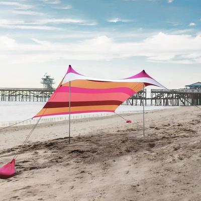 Lightweight Beach Camping Tent Adjustable Sunshade Canopy For Summer Travel, Garden, And Beach Use blue