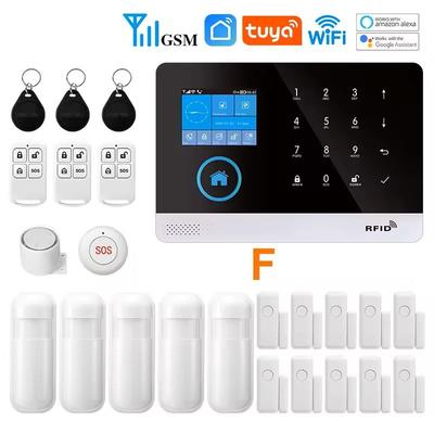 Smart WiFi GSM Home Alarm System With Motion Sensor And App Control For Alexa pro Kit F us Plug