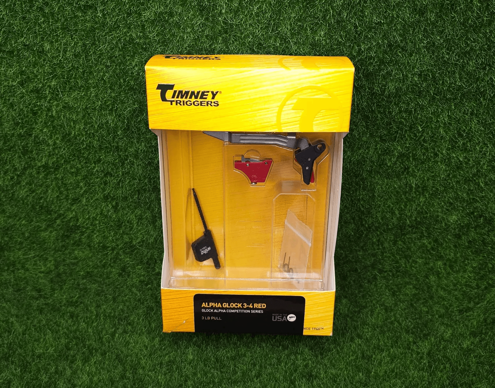 Timney Alpha Competition Series Trigger 3lb Pull, Red Fits Glock Gen 3 & 4 Models Timney Alpha Competition Series Trigger 3lb Pull, Red Fits Glock Gen 3 & 4 Models