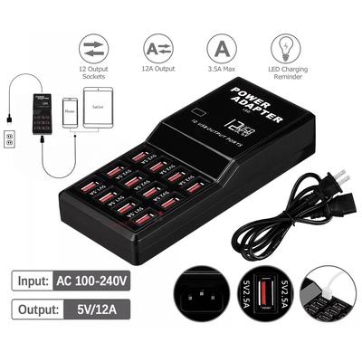Multi Port USB Charging Station Hub, USB Desktop Wall Charger Organizer For Phones, Tablets, Smart Devices & Office Use Multi Port USB Charging Station Hub, USB Desktop Wall Charger Organizer For Phones, Tablets, Smart Devices & Office Use