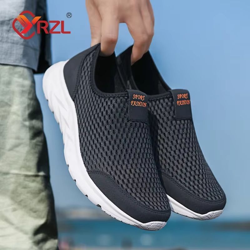 Men Sneakers Lightweight Mesh Walking Shoes Breathable Casual Non Slip Tennis Loafers all Black 47