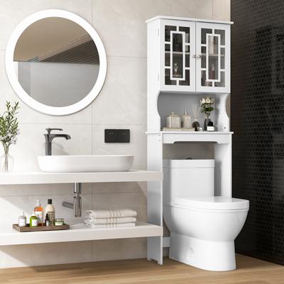 Bathroom Space Saver Organizer, Tall Narrow Storage Cabinet With Adjustable Shelves For Toiletries & Linens Bathroom Space Saver Organizer, Tall Narrow Storage Cabinet With Adjustable Shelves For Toiletries & Linens