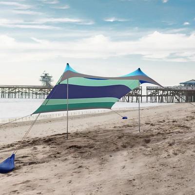 Lightweight Beach Camping Tent Adjustable Sunshade Canopy For Summer Travel, Garden, And Beach Use red