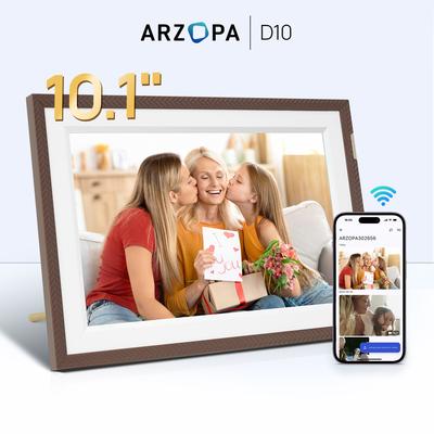 ARZOPA 10.1 Smart WiFi Digital Photo Frame 32GB, IPS Touch Screen, Auto Sync us Plug