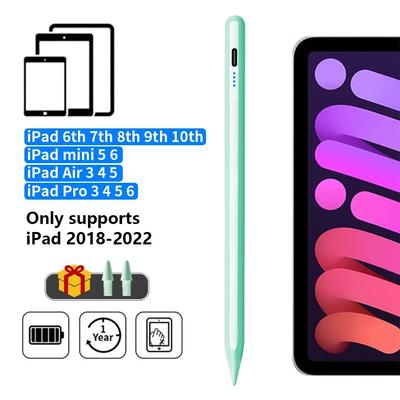 Stylus Pen For Apple IPad With LED Power Indicator, Palm Rejection, Touch Pencil Compatible With IPad Pro Air Mini green