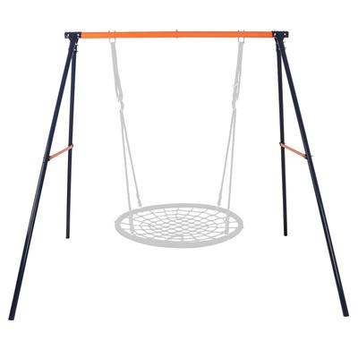 Metal A Frame Swing Set Stand For Kids Heavy Duty Backyard Play Frame With Fun Outdoor Swing Chair For Home, Garden Metal A Frame Swing Set Stand For Kids Heavy Duty Backyard Play Frame With Fun Outdoor Swing Chair For Home, Garden