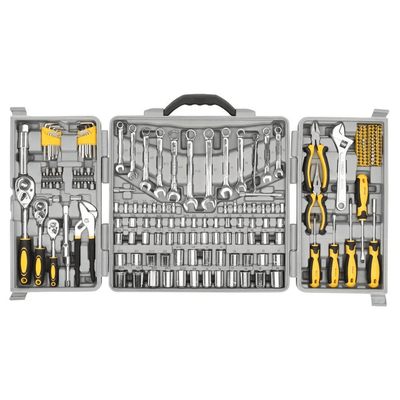 205 PCS Tool Set Mechanics Tool Kit With Wrenches, Sockets & Hand Tools In Grey Case Home Garage Car Repair Kit 205 PCS Tool Set Mechanics Tool Kit With Wrenches, Sockets & Hand Tools In Grey Case Home Garage Car Repair Kit