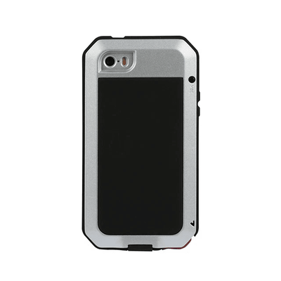 Shockproof Aluminum Metal Armor Case Cover With Tempered Glass For IPhone, Heavy Duty Protection silver iphone 6 Plus