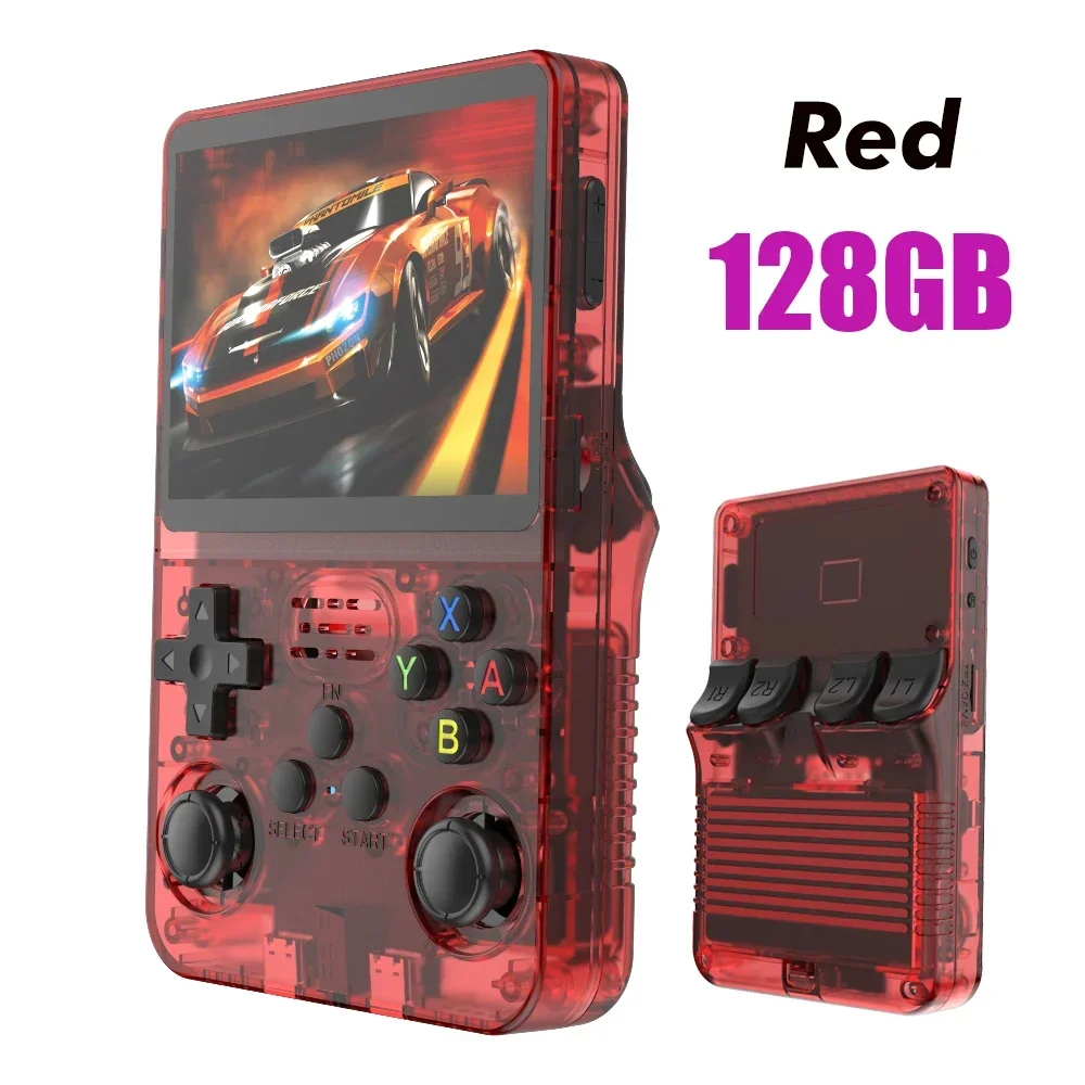 Open Source R36S Video Game Console Linux System Portable Pocket Video Player red 128g