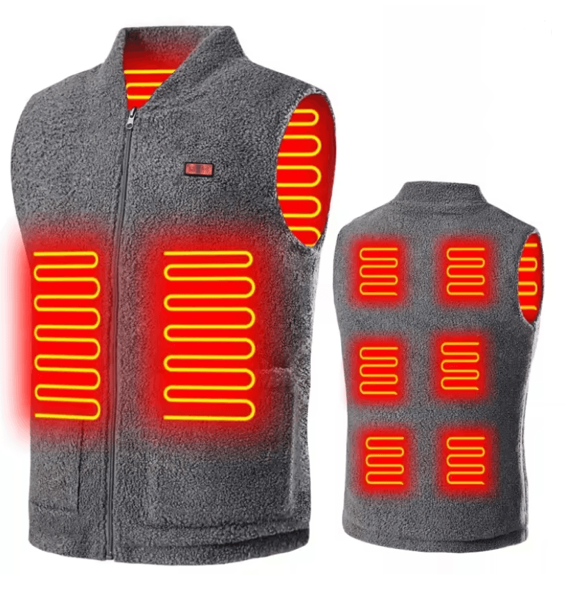 USB Heated Vest With 3 Speed Adjustable Temperature For Outdoor Sport 4xl gray