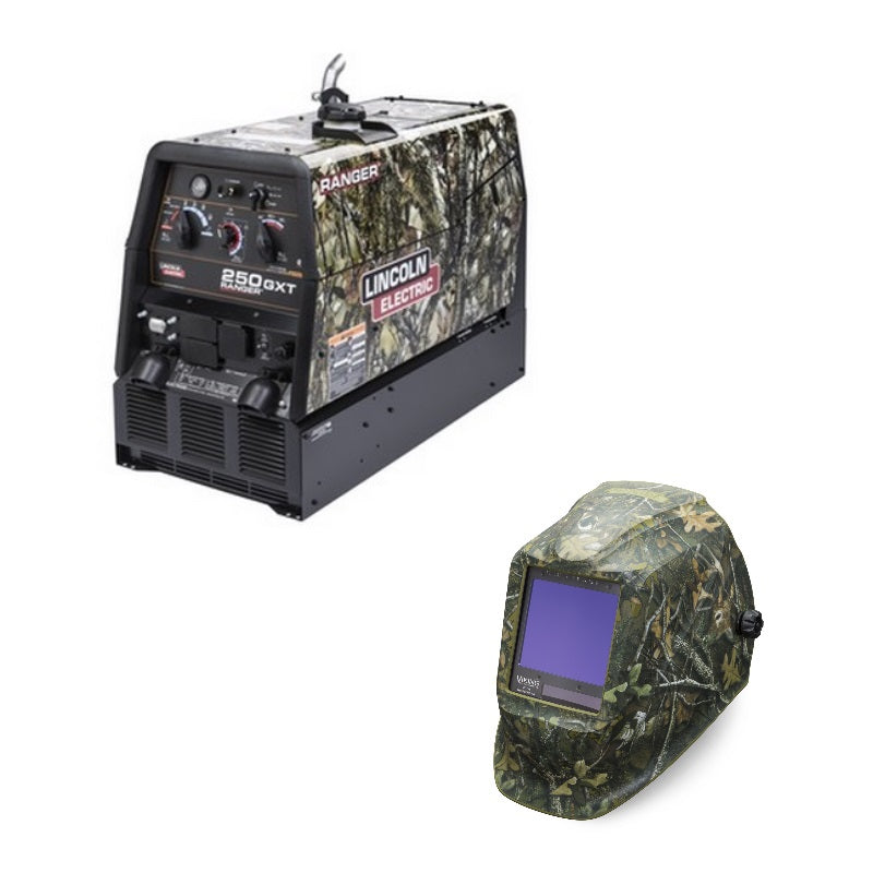 Lincoln Ranger 250 GXT White Tail Camo Welder/Helmet Combo