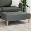 Repose-pieds gris foncé 77x55x31 cm, meubles de maison modernes rembourrés en tissu, pouf confortable pour salon, chambre à coucher, utilisation au bureau
