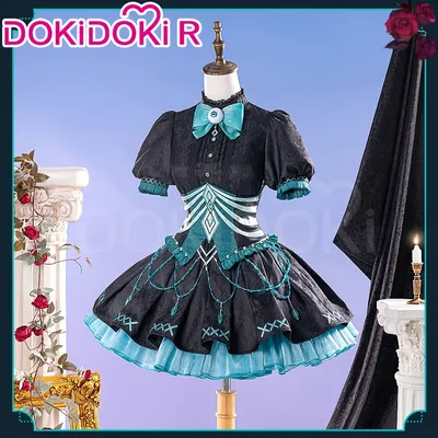 2025 NEUES Rollenspiel-Outfit Mikku Cosplay Damen Niedliches schwarzes grünes Lolita-Kleid MIKUU Cosplay-Kostüm Spielcharakter-Outfit Image