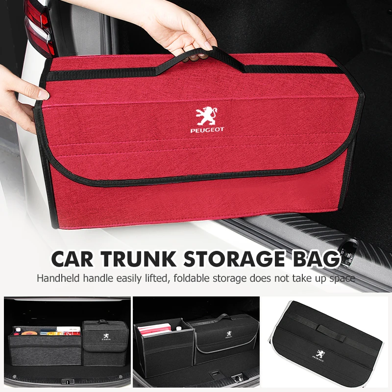 Sac de rangement pour voiture Peugeot, boîte de rangement pour outils multifonctions automobiles de grande capacité 2008 3008 307 308 206 207 208 407 508 5008 106 107