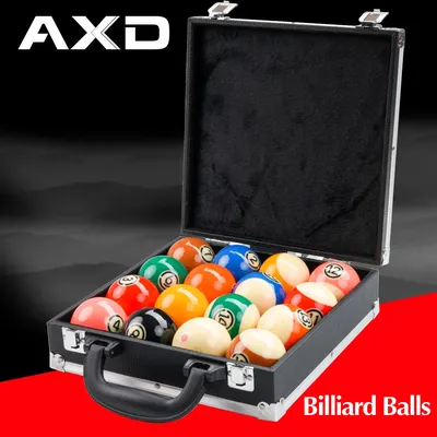 KONLLEN Bälle AXD Billard-Poolbälle-Set, 16-teilig, 57,2 mm Harzbälle, einschließlich Ballkasten, Billardtischbälle, Billard-Zubehör Image