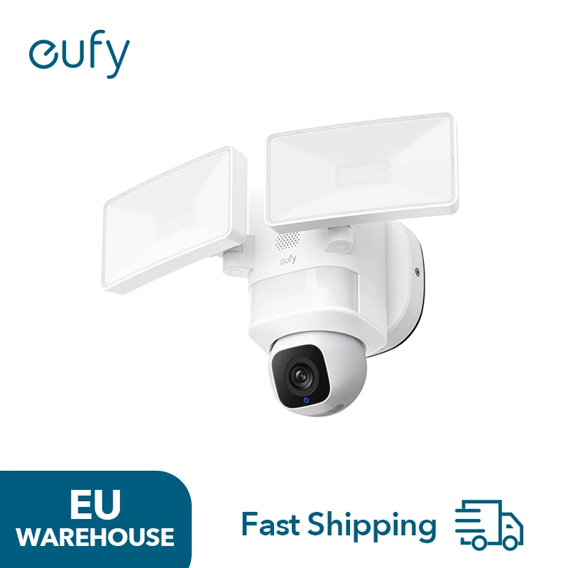 eufy Flutlichtkamera E30, Überwachungskamera für den Außenbereich, 360° ° Schwenken und Neigen, KI-Erkennung und Tracking, 2K-Video, 2,4 GHz WLAN Image