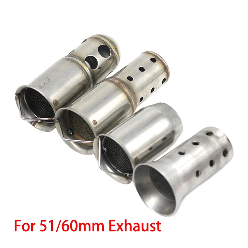 50,8mm 60mm Motorrad Universal Front Katalysator DB Killer abnehmbarer Schall dämpfer für Motorrad Auspuff Schall dämpfer Image