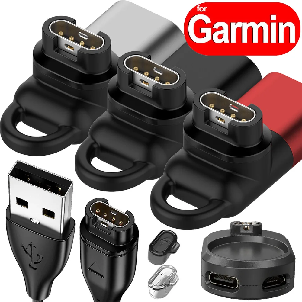 Für Garmin Watch Ladeadapter USB/Typ C Hochgeschwindigkeits-Ladekabel mit Staubsteckern für Garmin Forerunner 955 945 Fenix 8 7 Image