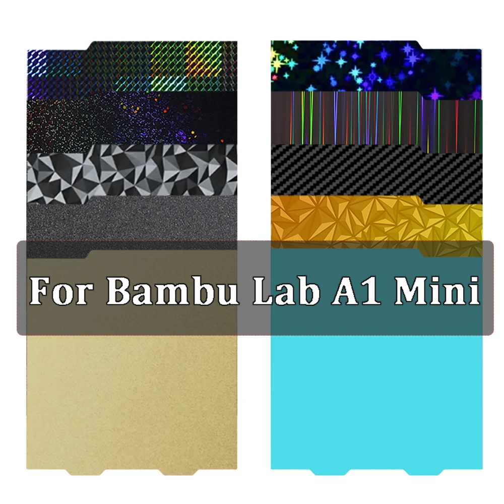 Für Bambu Lab A1 Mini Bauplatte doppelseitig H1H PEY PEO PET PEI Bett Federstahlblech Pei Blatt 184x184 für Bambulab A1 Mini Image