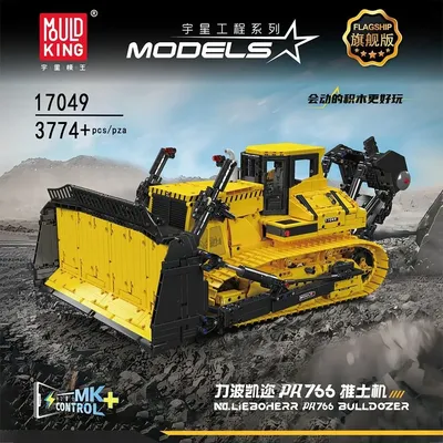 3774 stücke Elektrische RC Bau Fahrzeug Bausteine Liebherr PR766 Bau Bulldozer Bausteine Set Spielzeug Geschenk Image