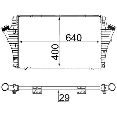 Mahle Ladeluftkühler [Hersteller-Nr. CI24000S] für Fiat, Opel, Vauxhall Image