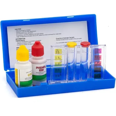 Water Quality Test Solution POOL Swimming Pool Spa Water Chemical Test Kit for Chlorine and Ph Test