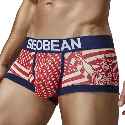 Seobean neue 2025, Winter neue Herren-Boxershorts aus Polyester, Unterwäsche, Shorts, bequem, atmungsaktiv, Herren-Boxershorts Image