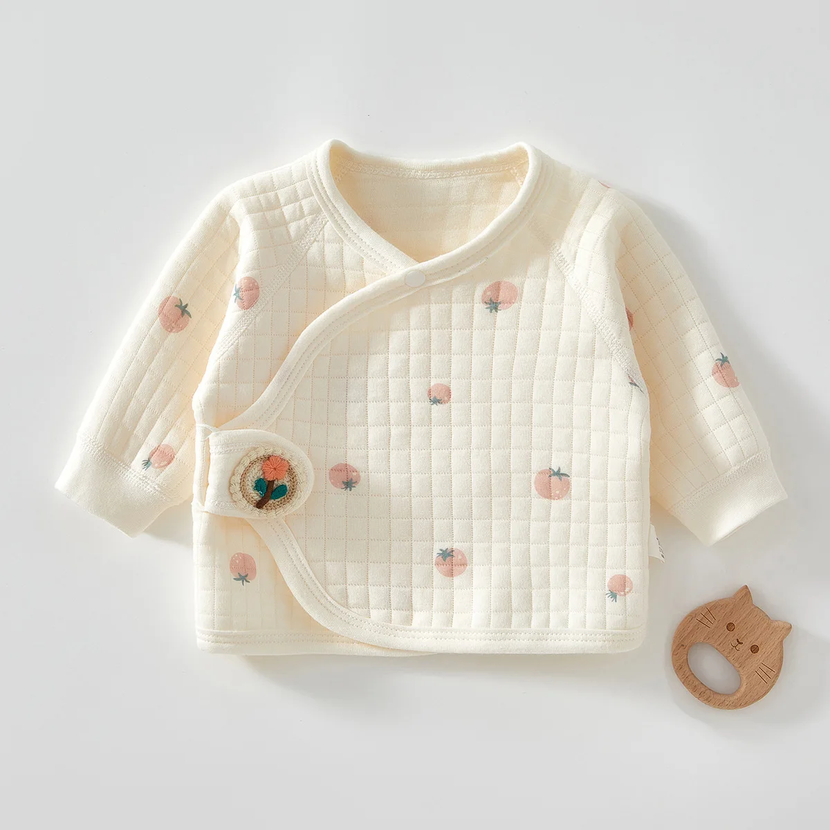 Cardigans pour nouveau-né de 0 à 3 mois, hauts chauds, confortables et respirants, en pur coton, Design demi-dos, vêtements d