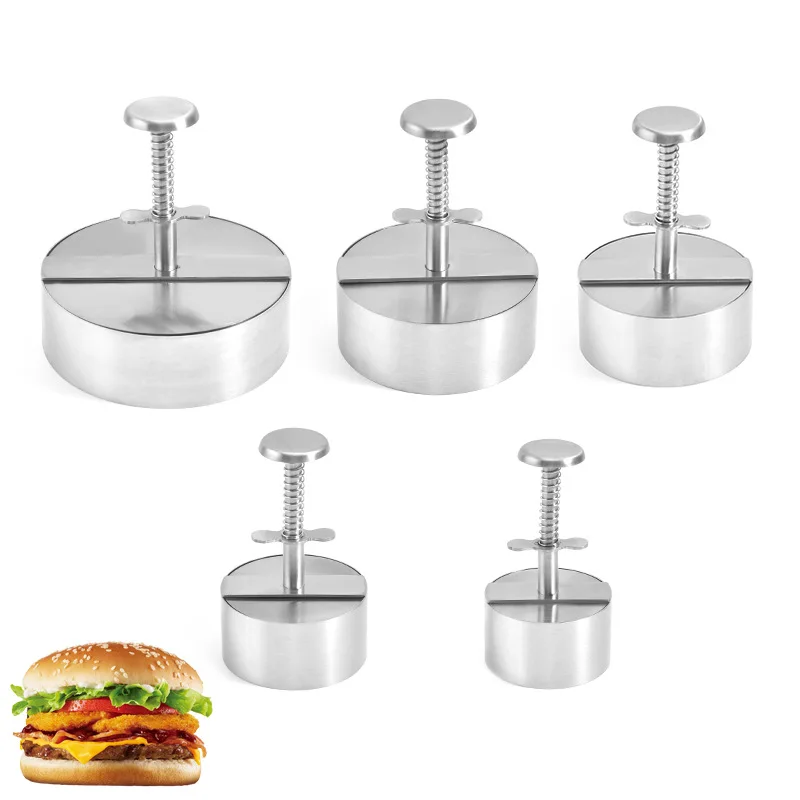 1PC Antihaft-Hamburger-Patty-Presse, Cheeseburger-Patty-Maker-Form für Fleisch, Rindfleisch, Käse, Gemüse, Burger-Maker für Grill, Grillplatte, Grill Image