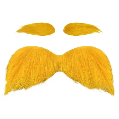 Cartoon Lorrax Once Ler Orange Falsche Augenbraue Und Bart Set Kostüm Frauen Männer Rollenspiel Anzüge Weihnachten Halloween Dekoration Prop Image