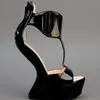 Seltsamer Stil, T-Riemen-Abdeckungs-Absatz-Sandalen, akzeptieren individuelle Größe 35–46, Knöchelschnalle, Gürtel, Neuheiten, moderne Damenschuhe