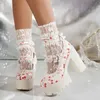 Mode Weiß Dicke Heels Damen Super High Heels Schnalle Mary Jane Schuhe Damen Goth Plattform Party Schuhe Lolita Damenschuhe