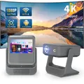 Proiettore, Proiettore portatile Bluetooth WiFi 4K 1080P, HDMI/USB, Home Theater per Film Night/Gaming/Karaoke Party