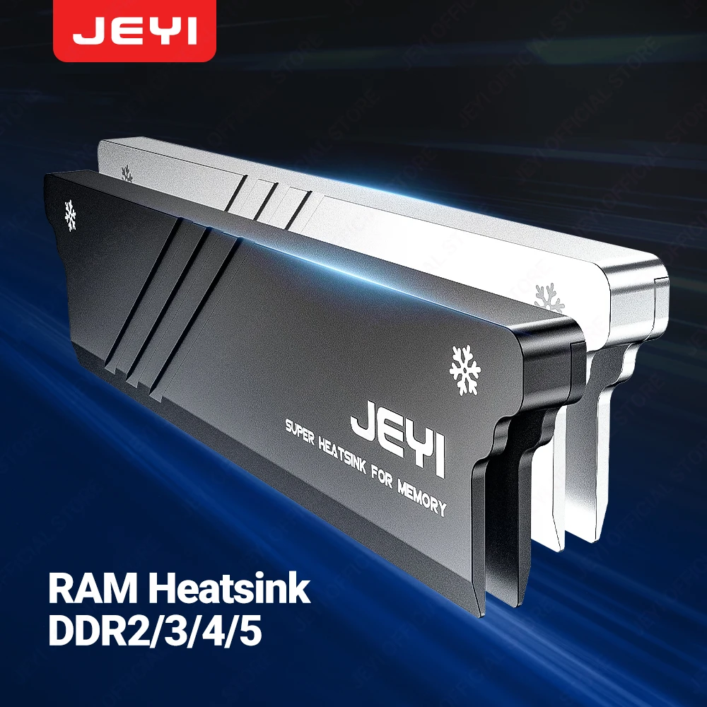 JEYI DIY Speicher RAM Kühlkörper mit Wärmeleitpads, Desktop-RAM-Kühler DDR Strahlung ableitieren für PC DDR2/DDR3/DDR4/DDR5 Image