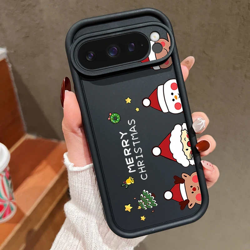 Frohe Weihnachten Handyhülle für Google Pixel 8 9 Pro 8A 7A 9 Pro XL stoßfeste weiche Silikon-Schutzhülle für Pixel 9 8 7 Pro Image