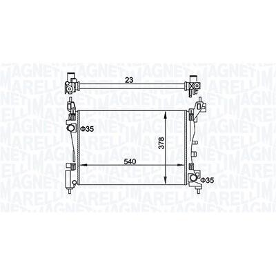 Magneti Marelli Kühler, Motorkühlung [Hersteller-Nr. 350213899000] für Fiat Image