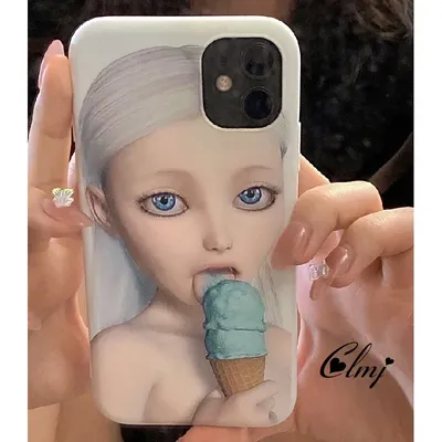 Clmj Cool Girl Punk Y2K Phone Case for iPhone 16 15 14 13 12 11 Pro Max XS XR XSMax 6 7 8 Plus Ins Gift 2024 Glossy HD Cover
