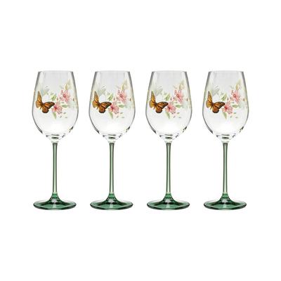 Lenox Set Of 4 Butterfly Meadow Wine Glasses