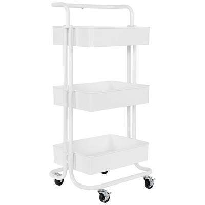 Seville Classics 3-Tier Steel Cart With Handle