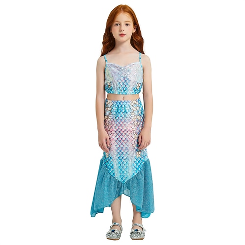 Meerjungfrau Prinzessin Meerjungfrau Kleid Themenparty-Kostüm Cosplay for Mädchen Kinder Karneval Maskerade Party Ferien Image