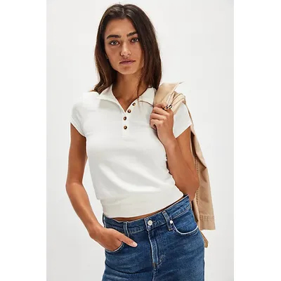 Geel Jasper Tee at Free People in White, Size: Small