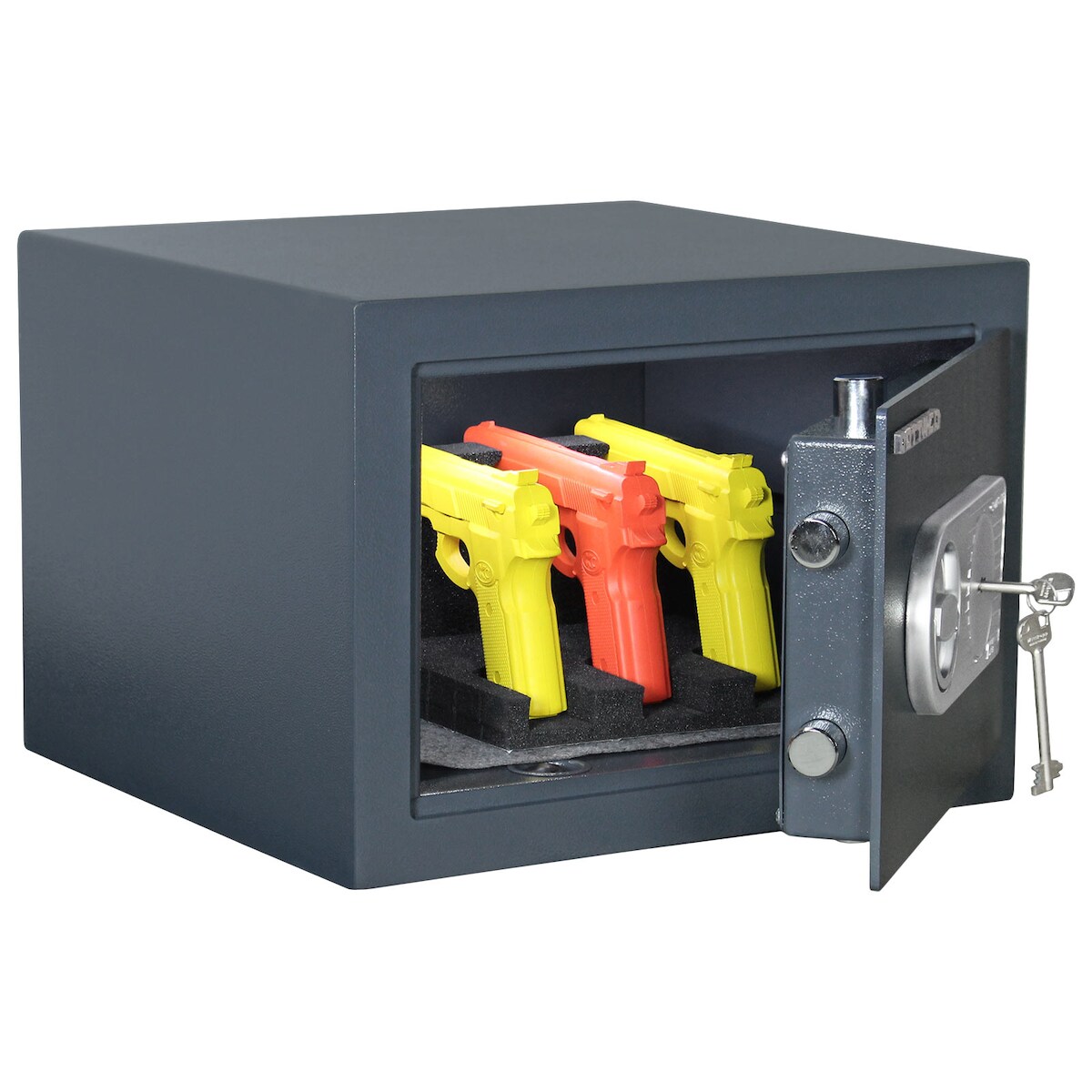 Profirst Kurzwaffentresor Pistol Pistolenhalter Doppelbartschloss anthrazit Image