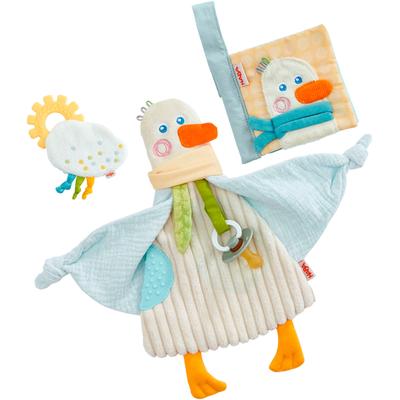Greifspielzeug HABA "Baby-Spiel-Set Gans, 3-in-1", bunt, Greifspielzeug, Kinder, Polyester, Kunststoff Image