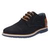 Schnürschuh BUGATTI, Herren, Gr. 48, blau (blau used), Veloursleder, used, casual, Schuhe, Freizeitschuh, Halbschuh, Sneaker mit Ziernähten