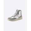 Sneaker ANDREA CONTI, Damen, Gr. 39, silber (silberfarben, grau), Leder, Rindsleder, Glattleder, Veloursleder, modisch, Schuhe