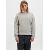 Strickpullover JACK & JONES "JJESOHO OLLIE KNIT CREW NECK SN", Herren, Gr. XL, grau (light grau melange), Strick, Obermaterial: 51% Polyester, 41% Polyacryl, 5% Wolle, 3% Elasthan, meliert, modisch, relaxed fit normal, Rundhals, Langarm...